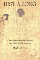 Just a song : Chinese lyrics from the eleventh and early twelfth centuries /