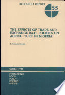 The effects of trade and exchange rate policies on agriculture in Nigeria /