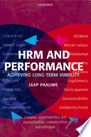 HRM and performance : achieving long-term viability /