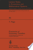 Economics of involuntary transfers : a unified approach to pollution and congestion externalities /