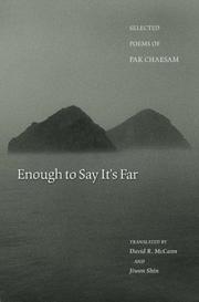 Enough to say it's far : selected poems of Pak Chaesam /