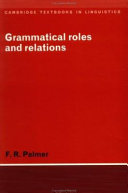 Grammatical roles and relations /