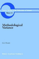 Methodological variance : essays in epistemological ontology and the methodology of science /
