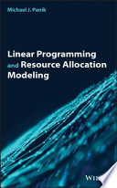 Linear programming and resource allocation modeling /