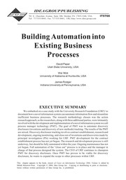 Building automation into existing business processes /