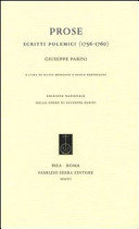 Prose : scritti polemici (1756-1760) /