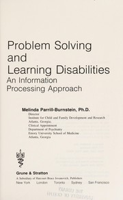 Problem solving and learning disabilities : an information processing approach /