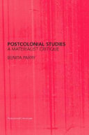Postcolonial studies : a materialist critique /