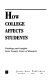 How college affects students : findings and insights from twenty years of research /