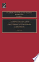 A comparative study of professional accountants' judgements /