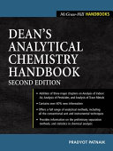 Dean's analytical chemistry handbook.