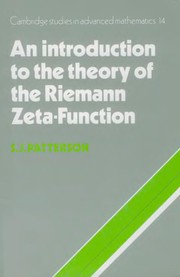 An introduction to the theory of the Riemann zeta-function /