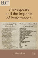 Shakespeare and the imprints of performance /