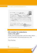 "Wir werden Sie einkerkern, weil es Sie gibt!" : Studie, Zeitzeugenberichte und Securitate-Akten zum Kronstädter Schriftstellerprozess 1959 /