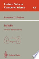 Isabelle : a generic theorem prover /