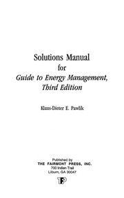 Solutions manual for guide to energy management /