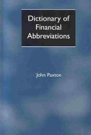 Dictionary of financial abbreviations /