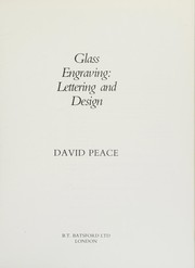 Glass engraving : lettering and design /