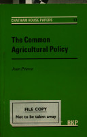 The common agricultural policy, prospects for change /