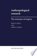 Anthropological research : the structure of inquiry /