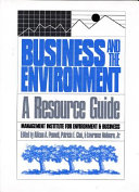 Business and the environment : a resource guide /