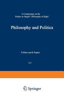 Philosophy and politics : a commentary on the preface to Hegel's Philosophy of right /