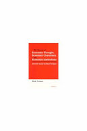 The character of economic thought, economic characters, and economic institutions : selected essays /