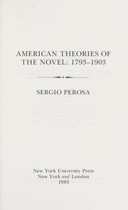 American theories of the novel, 1793-1903 /
