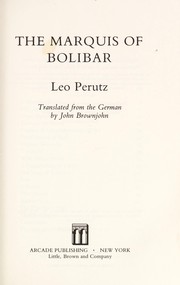 The Marquis of Bolibar /