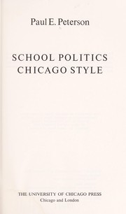 School politics, Chicago style /