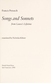 Songs and sonnets from Laura's lifetime /