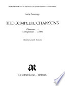 Chansons-- livre premier-- (1589) /