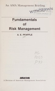 Fundamentals of risk management /
