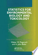 Statistics for environmental biology and toxicology /