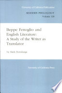 Beppe Fenoglio and English literature : a study of the writer as translator /