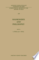 Maimonides and Philosophy : Papers Presented at the Sixth Jerusalem Philosophical Encounter, May 1985 /