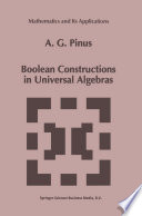 Boolean Constructions in Universal Algebras /