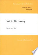 Wintu dictionary /