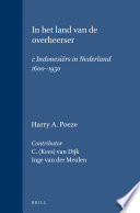 Indonesiërs in Nederland, 1600-1950 /