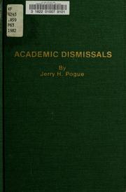 Academic dismissals /