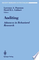 Auditing : Advances in Behavioral Research /
