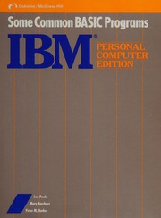 Some common BASIC programs, IBM Personal Computer edition /