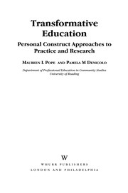 Transformative education : personal construct approaches to practice and research /