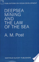 Deepsea mining and the law of the sea /