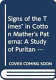 Signs of the times in Cotton Mather's Paterna : a study of Puritan autobiography /