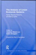 The analysis of linear economic systems : Father Maurice Potron's pioneering works /