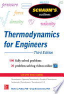 Schaum's outline of thermodynamics for engineers /