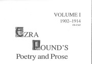 Ezra Pound's poetry and prose : contributions to periodicals /