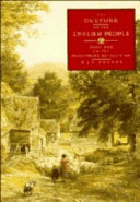 The culture of the English people : Iron Age to the Industrial Revolution /