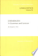 Chemehuevi, a grammar and lexicon /